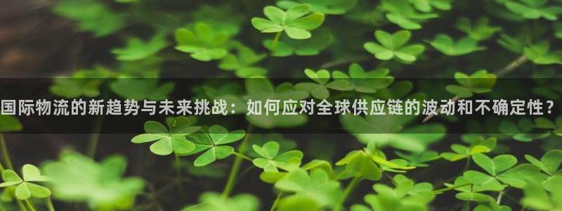 28圈麻将胡了：国际物流的新趋势与未